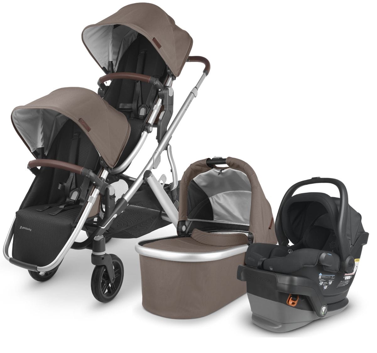 UPPAbaby VISTA V2 Double Stroller + MESA V2 Travel System Bundle - Theo / Jake
