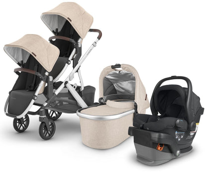 UPPAbaby VISTA V2 Double Stroller + MESA V2 Travel System Bundle with Rumble Seat V2+ - Declan / Jake - DBLTRVL-MESAV2-0320-VIS-US-DCL-RV2P