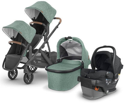 UPPAbaby VISTA V2 Double Stroller + MESA V2 Travel System Bundle with Rumble Seat V2+ - Gwen / Jake - DBLTRVL-MESAV2-0320-VIS-US-GWN-RV2P