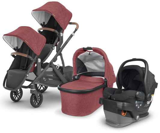 UPPAbaby VISTA V2 Double Stroller + MESA V2 Travel System Bundle with Rumble Seat V2+ - Lucy / Jake - DBLTRVL-MESAV2-0320-VIS-US-LCY-RV2P