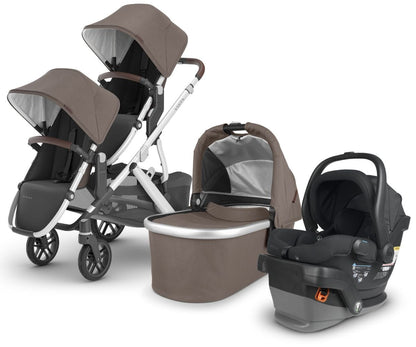 UPPAbaby VISTA V2 Double Stroller + MESA V2 Travel System Bundle with Rumble Seat V2+ - Theo / Jake - DBLTRVL-MESAV2-0320-VIS-US-THO-RV2P