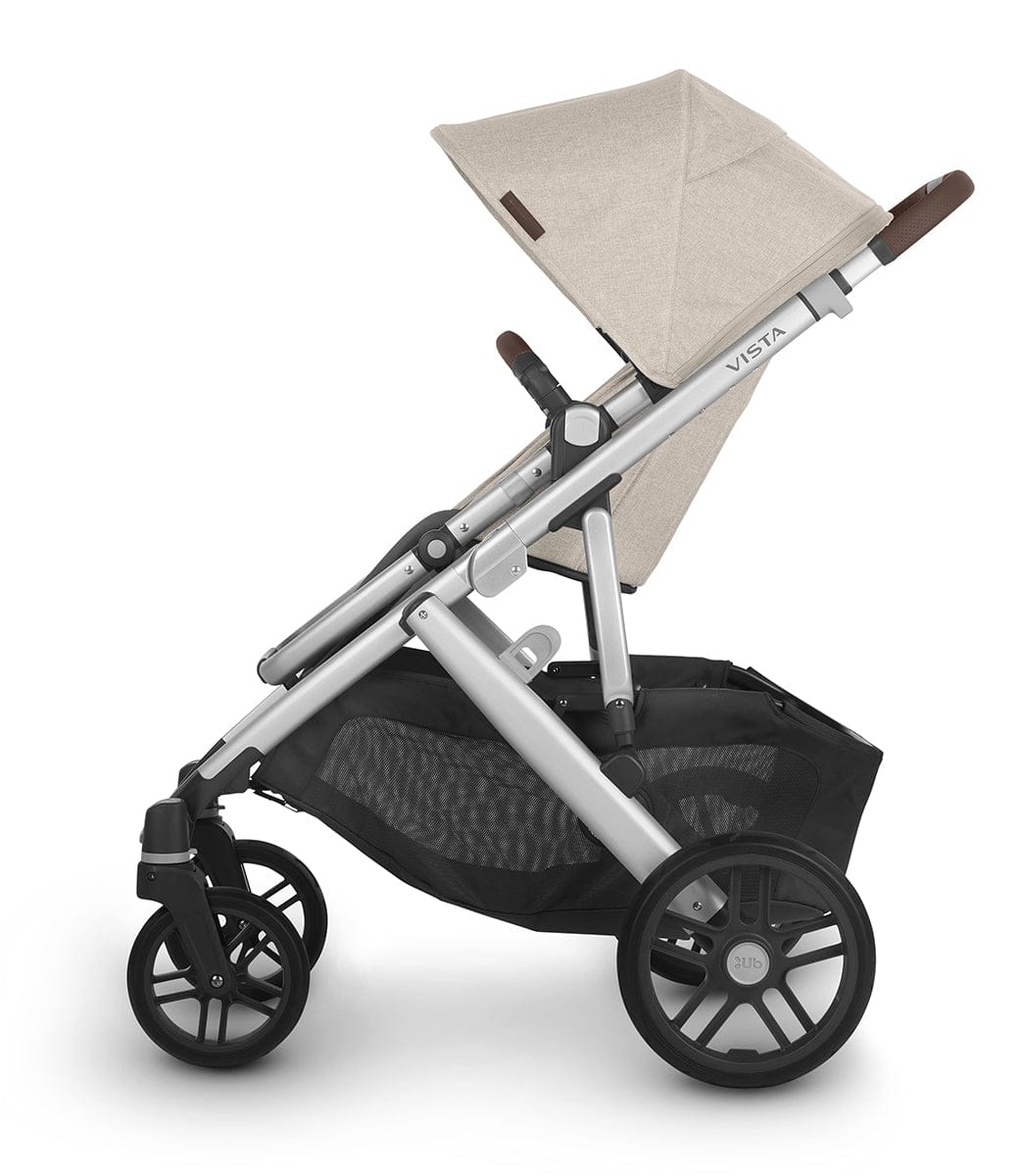 UPPAbaby VISTA V2 Single-to-Double Stroller - Declan (Oat Melange/Silver/Chestnut Leather) - 0320-VIS-US-DCL