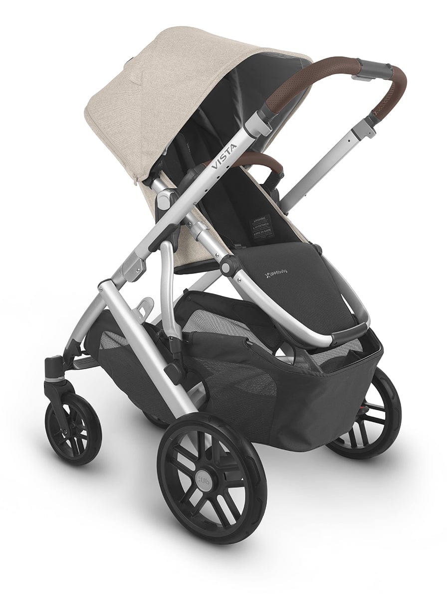 UPPAbaby VISTA V2 Single-to-Double Stroller - Declan (Oat Melange/Silver/Chestnut Leather) - 0320-VIS-US-DCL