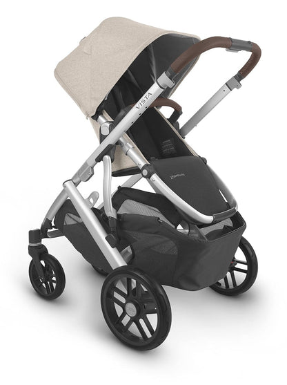 UPPAbaby VISTA V2 Single-to-Double Stroller - Declan (Oat Melange/Silver/Chestnut Leather) - 0320-VIS-US-DCL