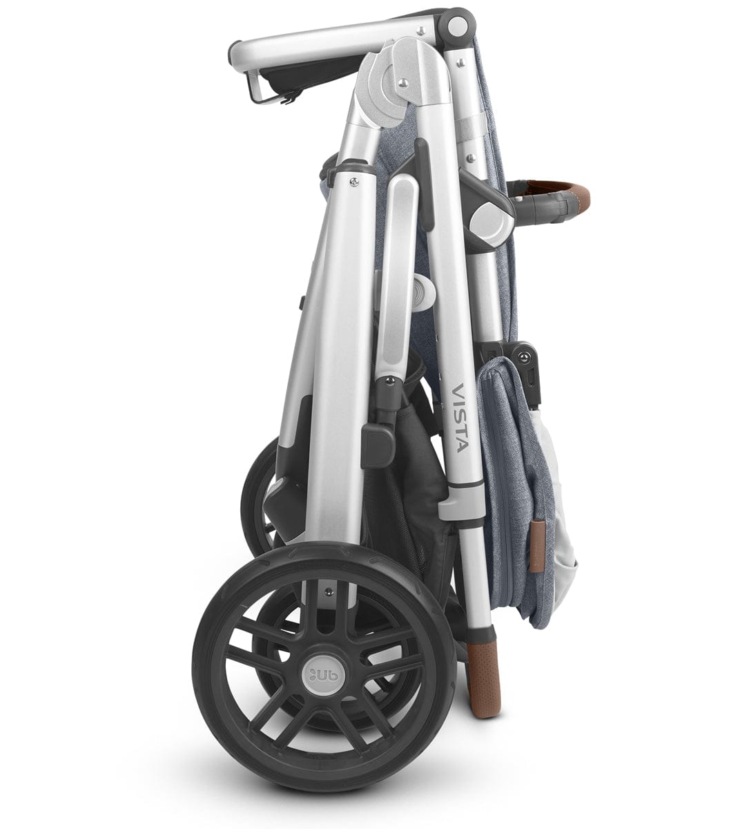 UPPAbaby Vista V2 Single-to-Double Stroller - Gregory (Blue Melange/Silver/Saddle Leather) - 0320-VIS-US-GRG
