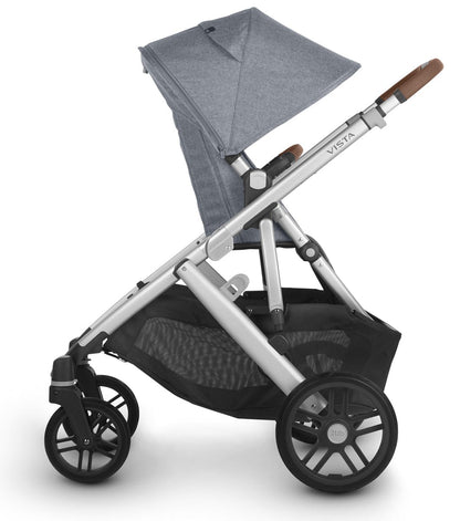 UPPAbaby Vista V2 Single-to-Double Stroller - Gregory (Blue Melange/Silver/Saddle Leather) - 0320-VIS-US-GRG