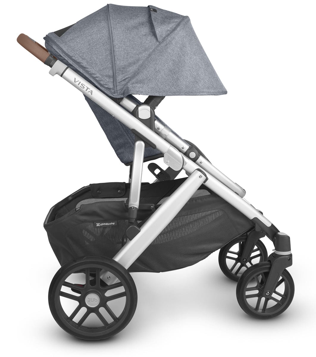 UPPAbaby Vista V2 Single-to-Double Stroller - Gregory (Blue Melange/Silver/Saddle Leather) - 0320-VIS-US-GRG