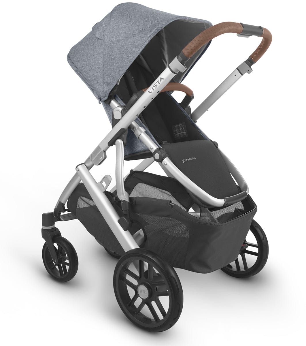 UPPAbaby Vista V2 Single-to-Double Stroller - Gregory (Blue Melange/Silver/Saddle Leather) - 0320-VIS-US-GRG