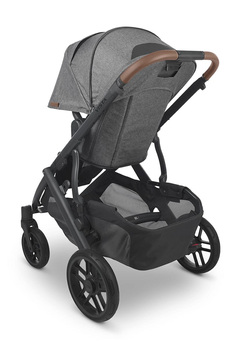 UPPAbaby Vista V2 Single-to-Double Stroller -  Greyson (Charcoal Melange/Carbon/Saddle Leather) - 0320-VIS-US-GRY