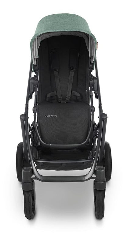 UPPAbaby VISTA V2 Single-to-Double Stroller - Gwen (Green Melange / Carbon / Saddle Leather) - 0320-VIS-US-GWN