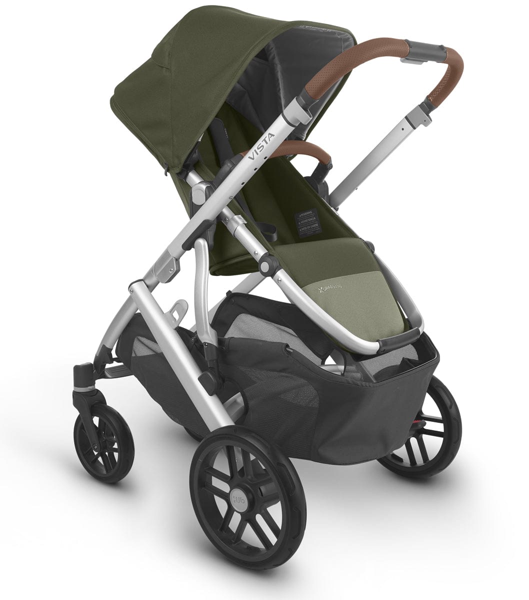 UPPAbaby Vista V2 Single-to-Double Stroller - Hazel (Olive/Silver/Saddle Leather) - 0320-VIS-US-HZL