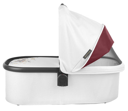 UPPAbaby VISTA V2 Single-to-Double Stroller - Jade Rabbit (White Marl / Carbon / Maroon Leather)