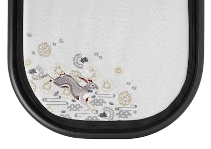 UPPAbaby VISTA V2 Single-to-Double Stroller - Jade Rabbit (White Marl / Carbon / Maroon Leather)