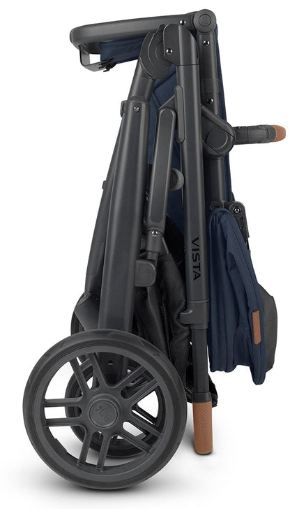 UPPAbaby VISTA V2 Single-to-Double Stroller - Noa (Navy/Carbon/Saddle Leather) - 0320-VIS-US-NOA