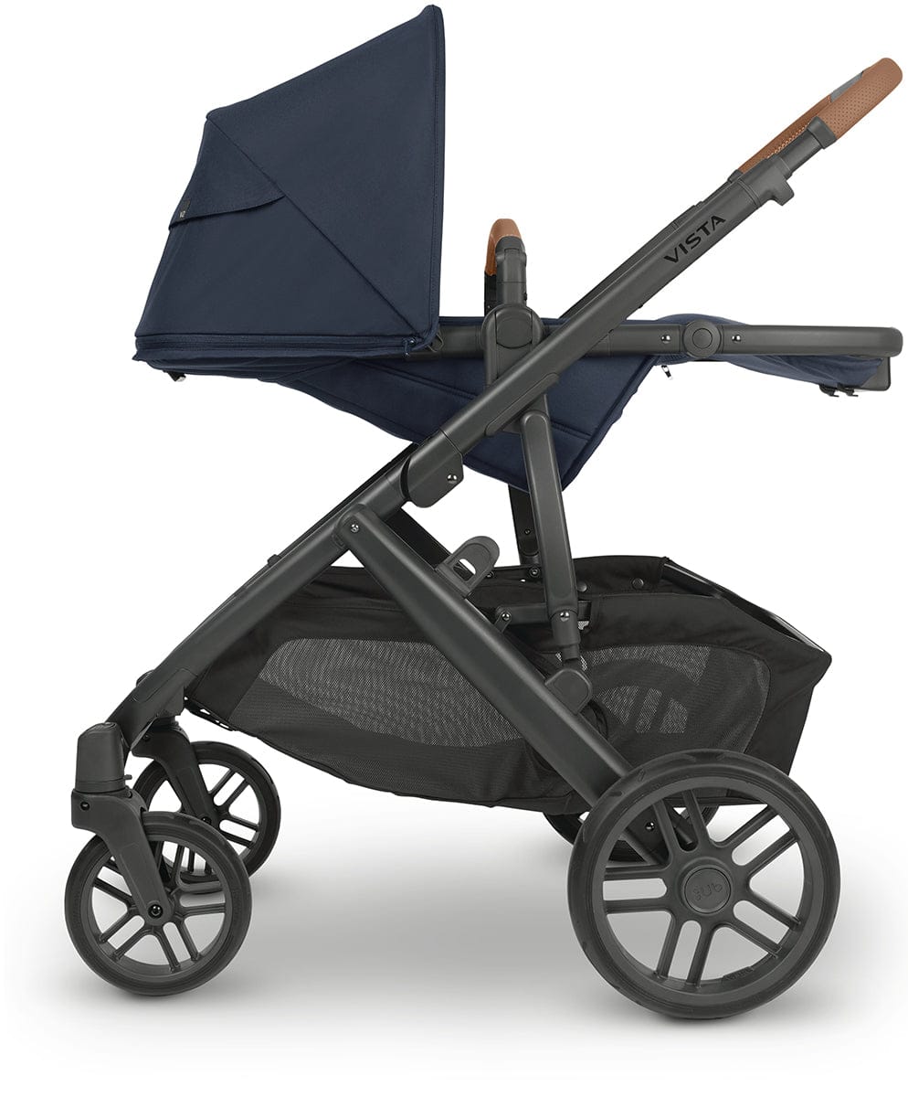 UPPAbaby VISTA V2 Single-to-Double Stroller - Noa (Navy/Carbon/Saddle Leather) - 0320-VIS-US-NOA