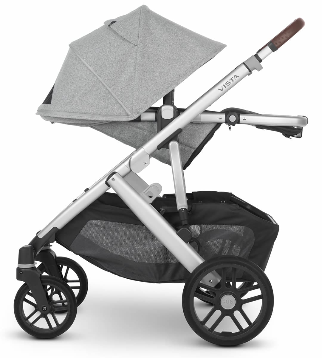 UPPAbaby Vista V2 Single-to-Double Stroller - Stella (Brushed Grey Melange) - 0320-VIS-US-STL