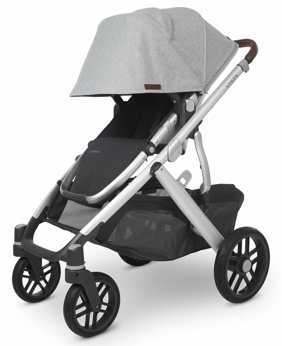 UPPAbaby Vista V2 Single-to-Double Stroller - Stella (Brushed Grey Melange) - 0320-VIS-US-STL