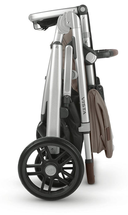 UPPAbaby Vista V2 Single-to-Double Stroller - Theo (Dark Taupe / Silver / Chestnut Leather) - 0320-VIS-US-THO