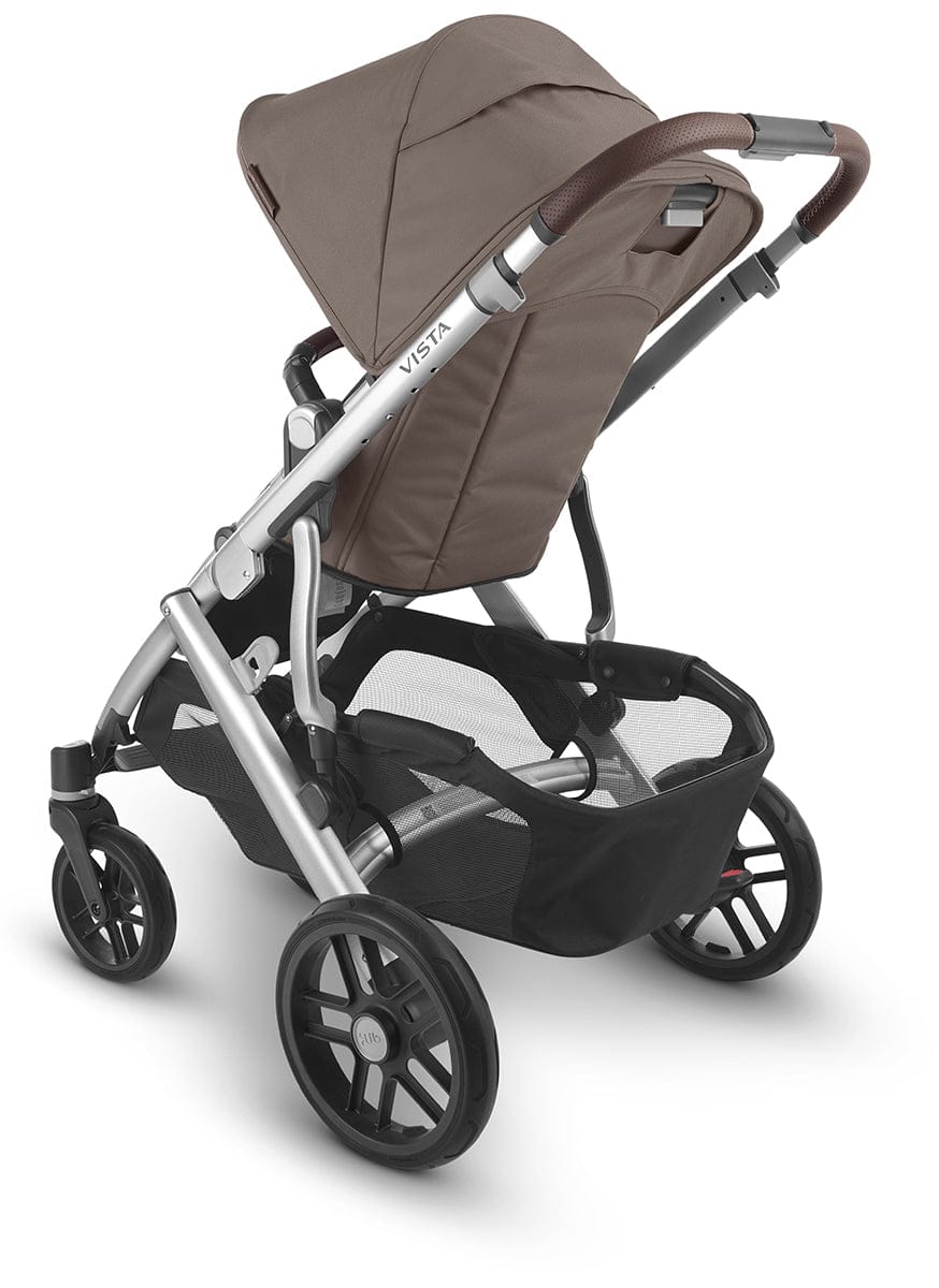 UPPAbaby Vista V2 Single-to-Double Stroller - Theo (Dark Taupe / Silver / Chestnut Leather) - 0320-VIS-US-THO