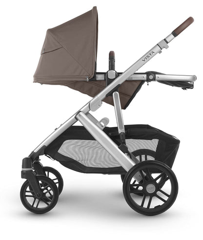 UPPAbaby Vista V2 Single-to-Double Stroller - Theo (Dark Taupe / Silver / Chestnut Leather) - 0320-VIS-US-THO