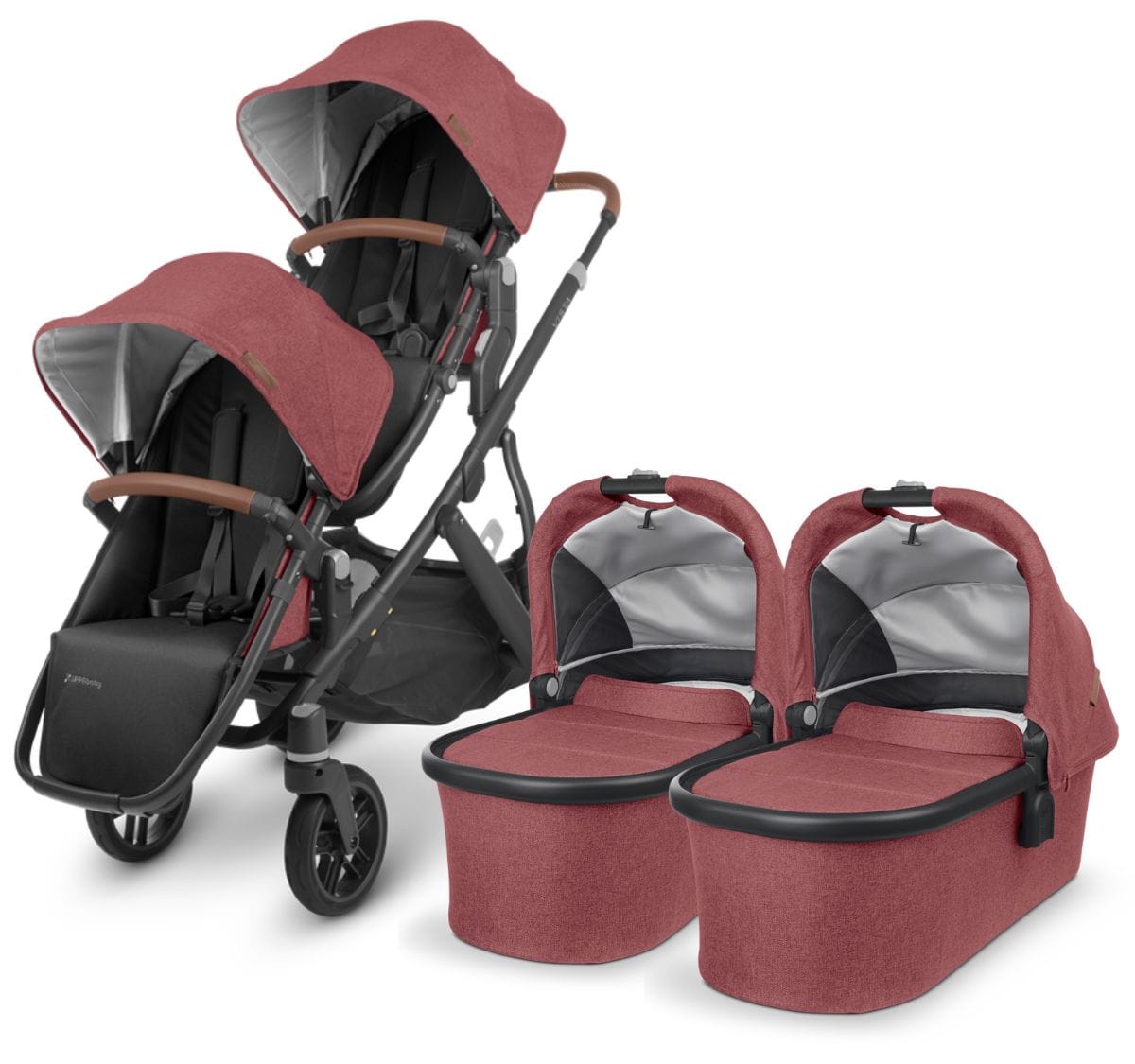 UPPAbaby VISTA V2 Twin Double Stroller Bundle - Lucy - TWINDBL-0320-VIS-US-LCY