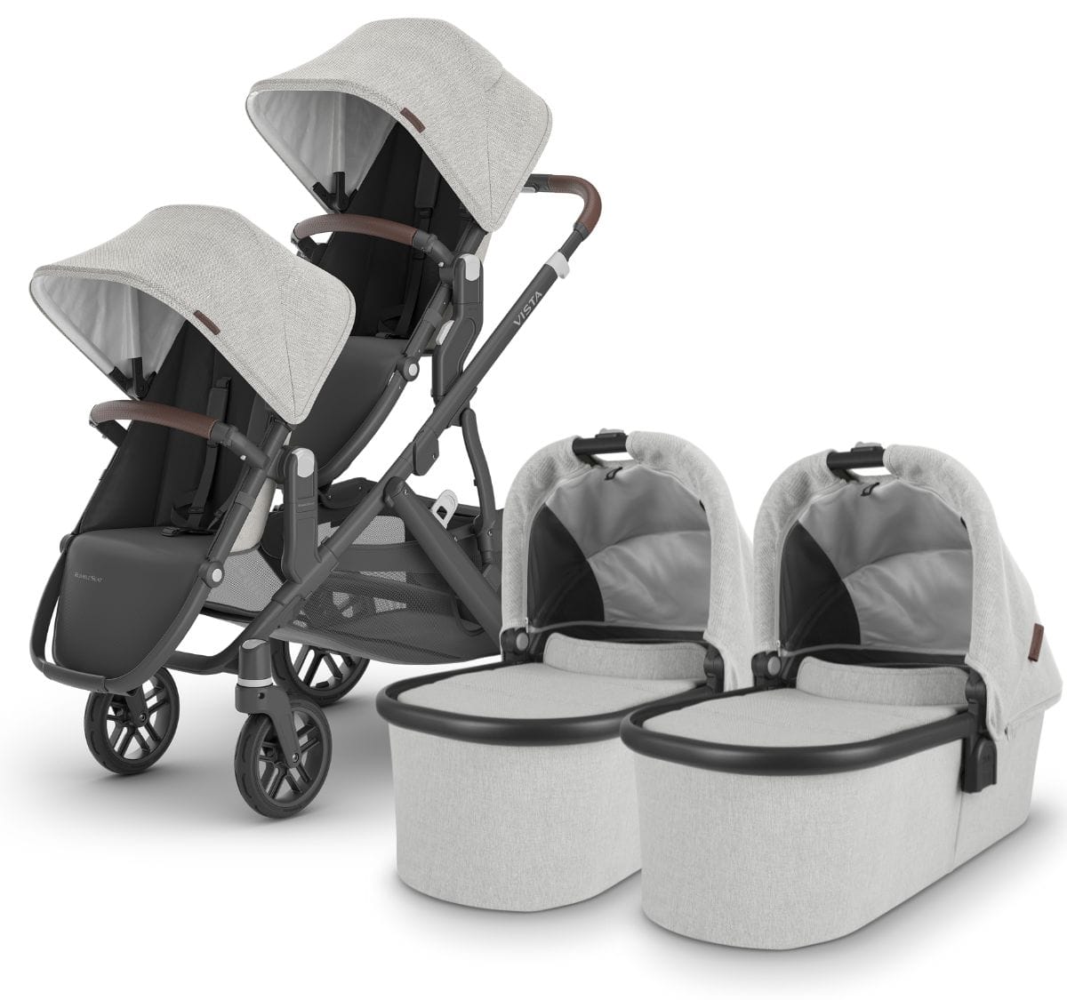 UPPAbaby VISTA V2 Twin Double Stroller Bundle with Rumble Seat V2+ - Anthony - TWINDBL-0320-VIS-US-ATH-RV2P