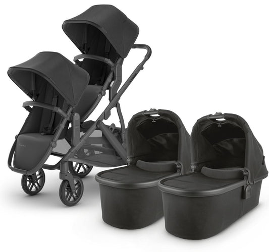 UPPAbaby VISTA V2 Twin Double Stroller Bundle with Rumble Seat V2+ - Jake - TWINDBL-0320-VIS-US-JKE-RV2P