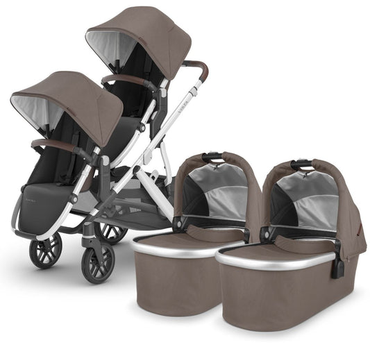 UPPAbaby VISTA V2 Twin Double Stroller Bundle with Rumble Seat V2+ - Theo - TWINDBL-0320-VIS-US-THO-RV2P