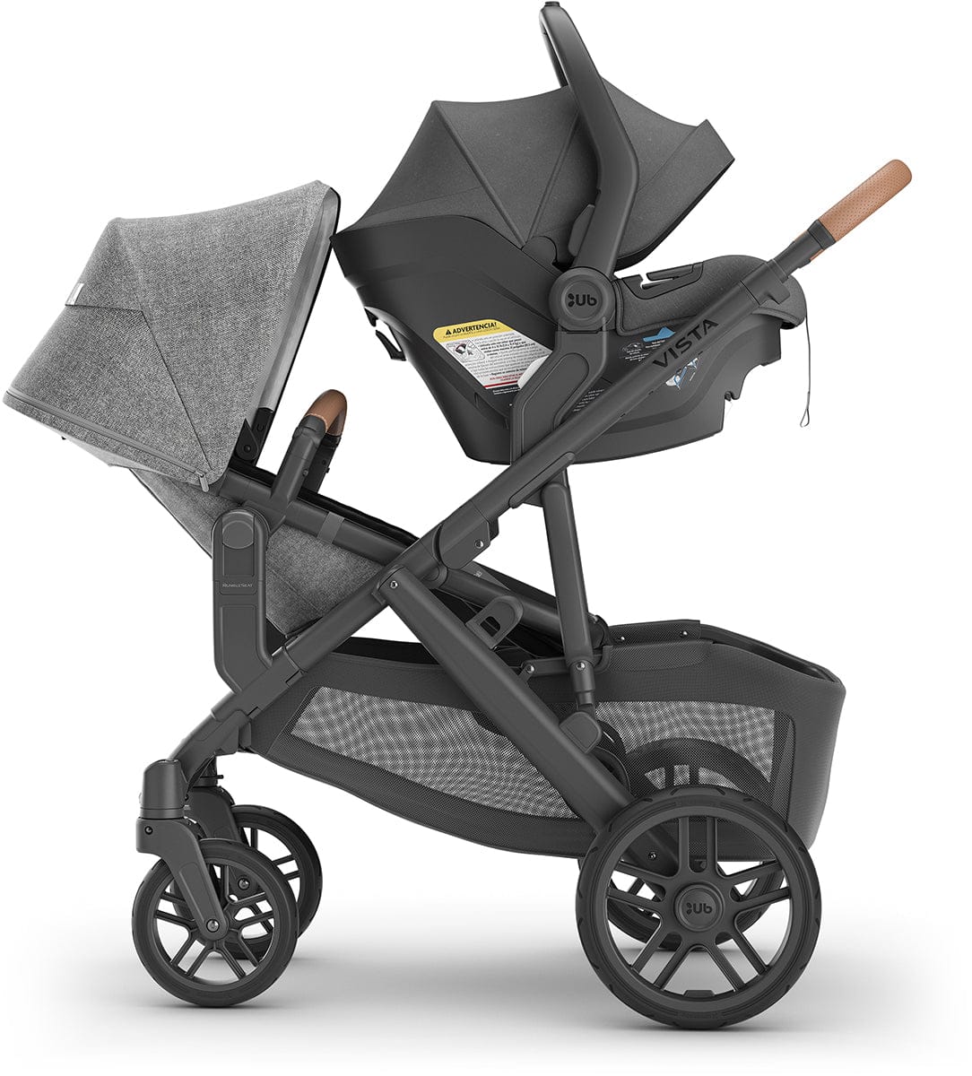 UPPAbaby VISTA V2 Twin Double Stroller + MESA MAX Travel System Bundle with Rumble Seat V2+ - Noa - TWINTRVL-MAX-0320-VIS-US-NOA-RV2P