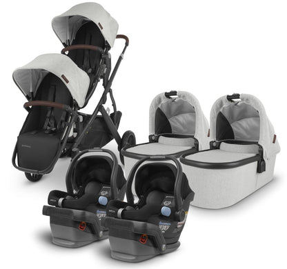 UPPAbaby VISTA V2 Twin Double Stroller + MESA Travel System Bundle - Anthony / Jake