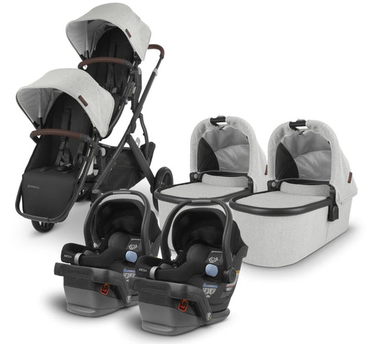 UPPAbaby VISTA V2 Twin Double Stroller + MESA Travel System Bundle - Anthony / Jake