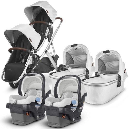 UPPAbaby VISTA V2 Twin Double Stroller + MESA Travel System Bundle - Bryce/Bryce - TWINTRVL-0320-VIS-US-BRY