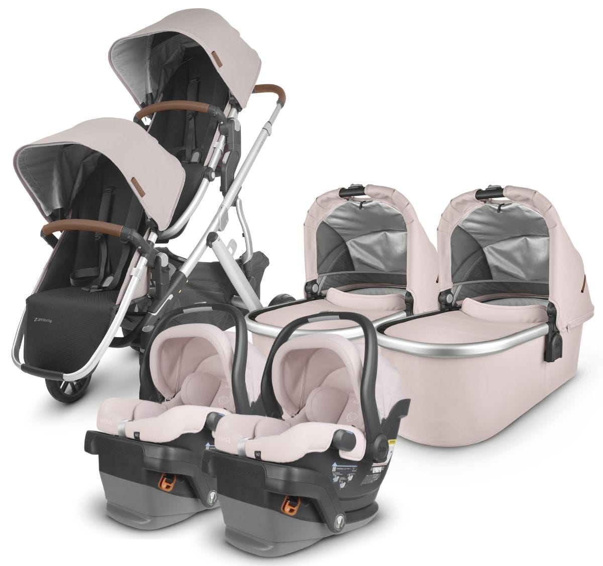 UPPAbaby VISTA V2 Twin Double Stroller + MESA V2 Travel System Bundle - Alice / Alice