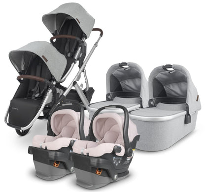 UPPAbaby VISTA V2 Twin Double Stroller + MESA V2 Travel System Bundle - Stella / Alice