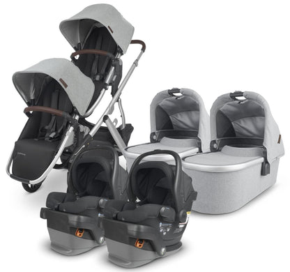 UPPAbaby VISTA V2 Twin Double Stroller + MESA V2 Travel System Bundle - Stella / Jake - TWINTRVL-MESAV2-0320-VIS-US-STL-JKE