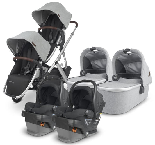 UPPAbaby VISTA V2 Twin Double Stroller + MESA V2 Travel System Bundle - Stella / Jake