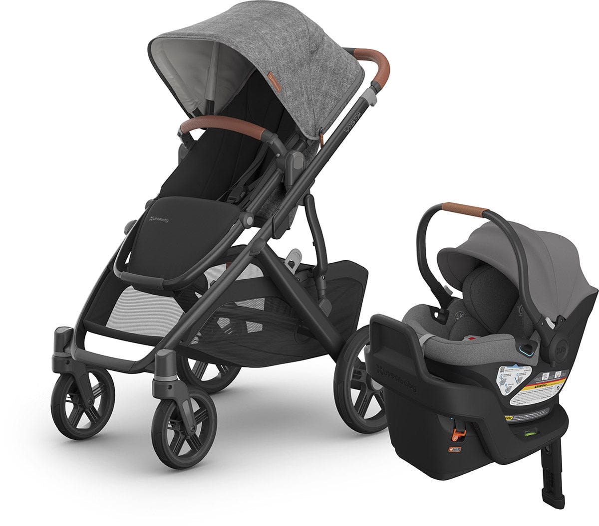 UPPAbaby Vista V3 + Aria Travel System Bundle - Greyson / Greyson - TRVL-ARIA-0303-VSO-NA-GRY