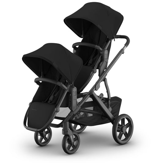 UPPAbaby Vista stroller with two black seats in tandem configuration