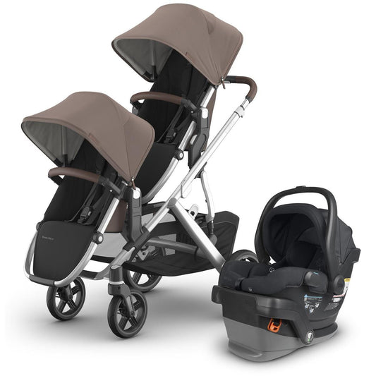 UPPAbaby Vista V3 Double Stroller with RumbleSeat V3 + Mesa V2 Travel System Bundle - Theo / Jake - DBL-V3-TRVL-MESA-V2-0303-VSO-NA-THO