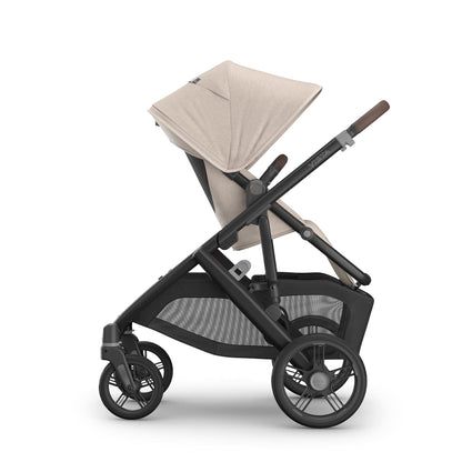 UPPAbaby Vista V3  Single-to-Double Stroller - Ada (Sandstone Melange / Carbon Frame / Chestnut Leather) - 0303-VSO-NA-ADA
