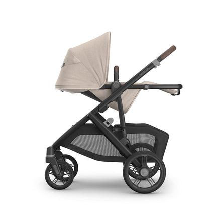 UPPAbaby Vista V3  Single-to-Double Stroller - Ada (Sandstone Melange / Carbon Frame / Chestnut Leather) - 0303-VSO-NA-ADA