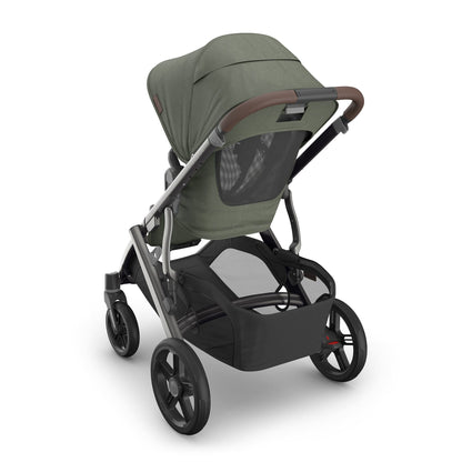 UPPAbaby Vista V3 Single-to-Double Stroller - Evelyn (Meadow Green / Graphite Frame / Chestnut Leather) - 0303-VSO-NA-EVE