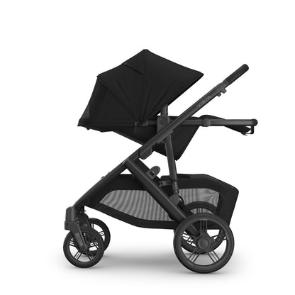 UPPAbaby Vista V3 Single-to-Double Stroller - James (Black / Carbon Frame / Black Leather) - 0303-VSO-NA-JMS