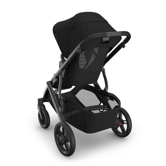 UPPAbaby Vista V3 Single-to-Double Stroller - James (Black / Carbon Frame / Black Leather) - 0303-VSO-NA-JMS