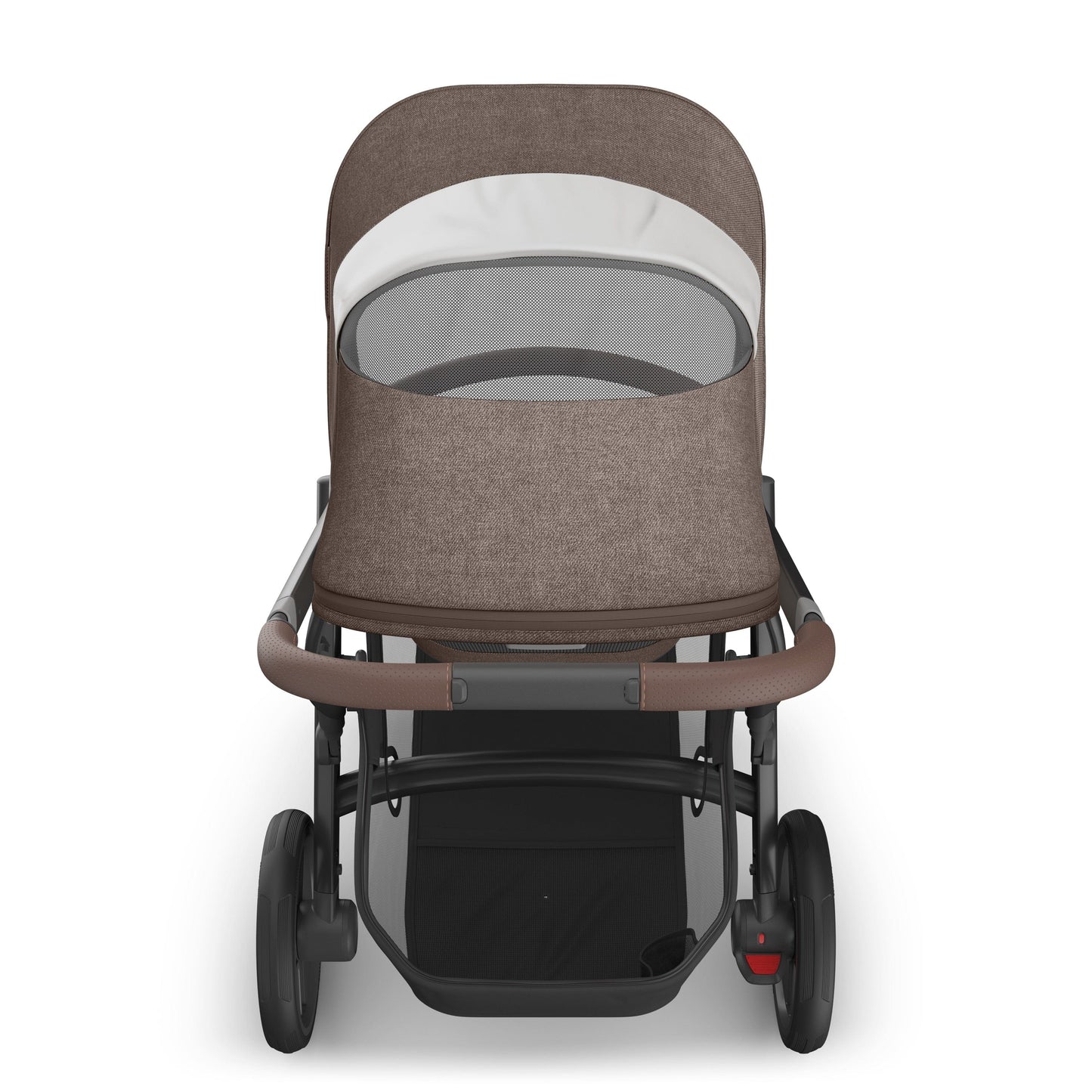 UPPAbaby Vista V3 Single-to-Double Stroller - Owen (Mocha Melange / Carbon Frame / Chestnut Leather) - 0303-VSO-NA-OWN