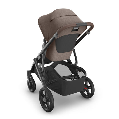 UPPAbaby Vista V3 Single-to-Double Stroller - Owen (Mocha Melange / Carbon Frame / Chestnut Leather) - 0303-VSO-NA-OWN