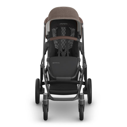 UPPAbaby Vista V3 Single-to-Double Stroller - Owen (Mocha Melange / Carbon Frame / Chestnut Leather) - 0303-VSO-NA-OWN