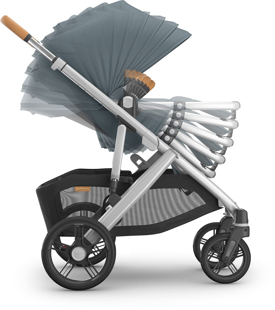 UPPAbaby Vista V3 Single-to-Double Stroller + PiggyBack Ride-Along Bundle - Callum - 0303-VSO-NA-CLM-0217