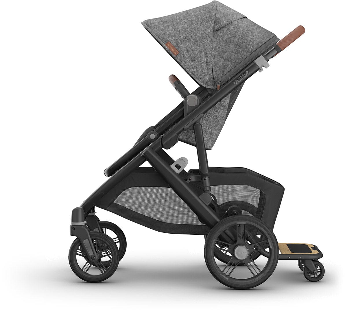 UPPAbaby Vista V3 Single-to-Double Stroller + PiggyBack Ride-Along Bundle - Declan - 0303-VSO-NA-DCL-0217