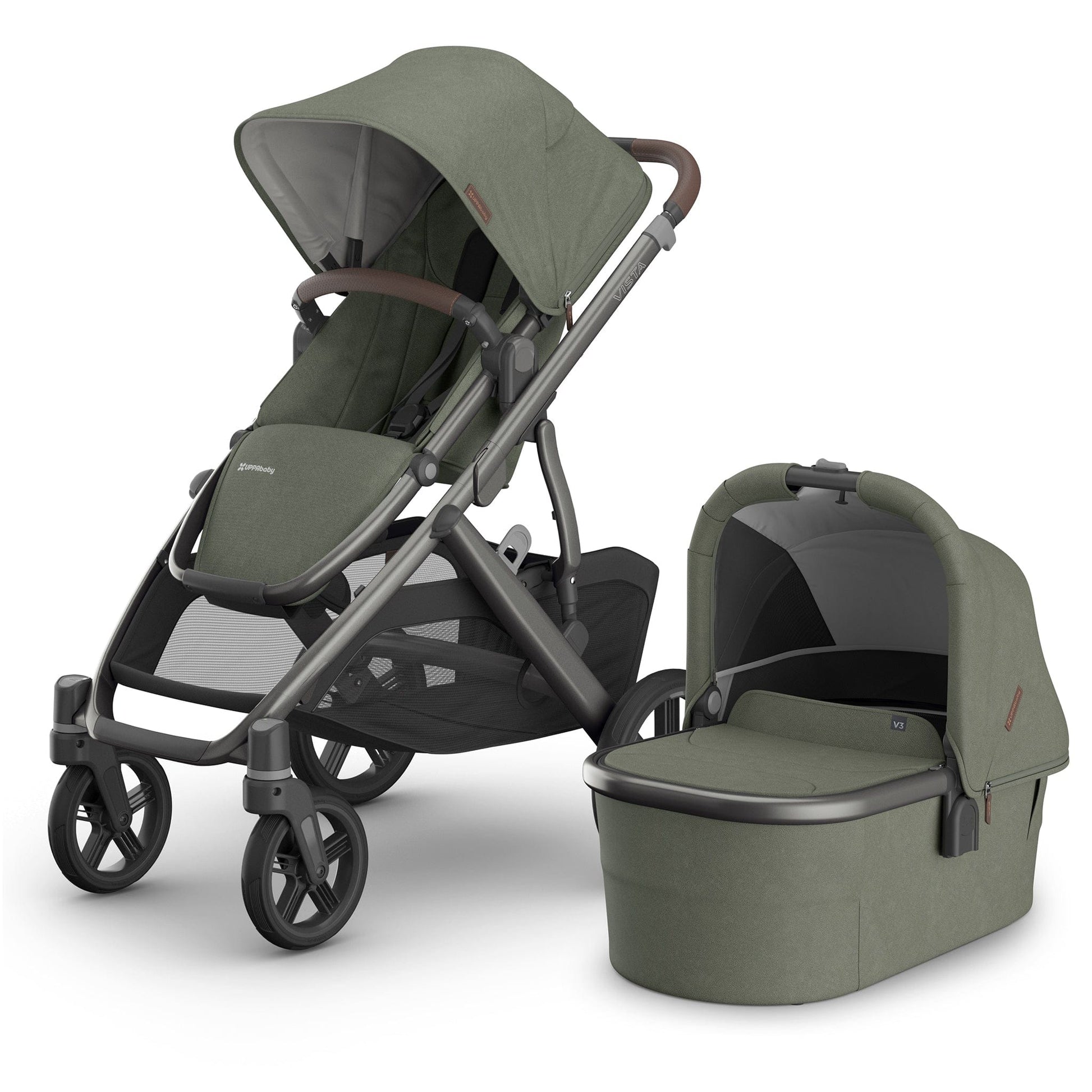 can uppababy bassinet be used for sleeping UPPAbaby Vista V3 + Bassinet Evelyn- Meadow Green